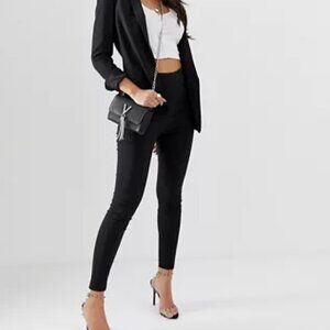 ASOS DESIGN pant Size 2 skinny high waist black